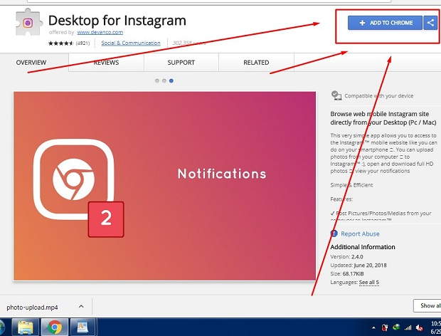 cara upload foto atau video di instagram lewat laptop