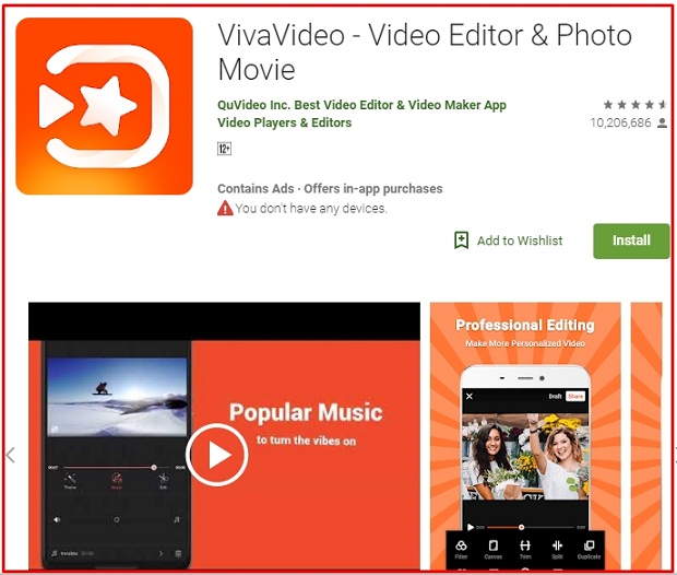 aplikasi editing video Android terbaik VivaVideo